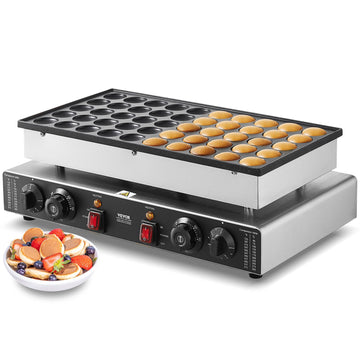 Vortaz Dutch Pancake Maker 50 Pancakes Dual Zone Stainless Steel