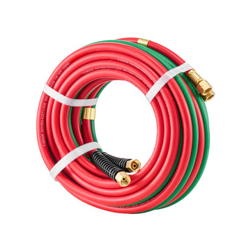 VEVOR Oxy Acetylene Twin Welding Hose 1/4 inch 7.6m Red Green