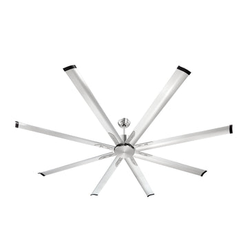 213cm Ceiling Fan 8-Blade Aluminum Flush Mount Brushed Nickel DC