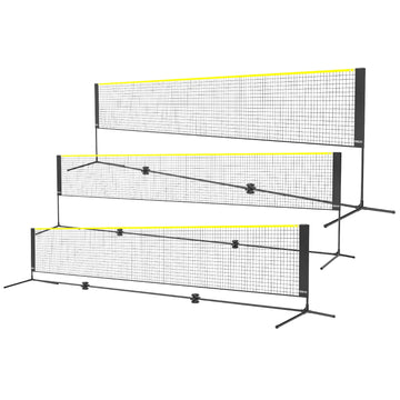 Portable Height Adjustable Badminton Net 17ft Multi-Sport Net Carry Bag