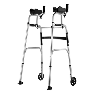 VEVOR 2-in-1 Rollator Walker Detachable Armrests Height Adjustable