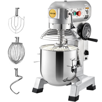 Vortaz Commercial Stand Mixer 10Qt 450W Timer Stainless Steel