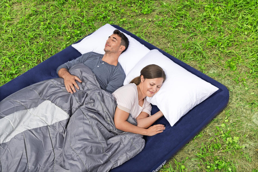 Bestway Air Mattress Queen 203x152x22cm Heavy Duty Flocked Indoor/Outdoor