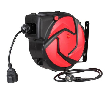 Retractable Wall Mount Cable Extension Reel 15m 10A Extension Lead