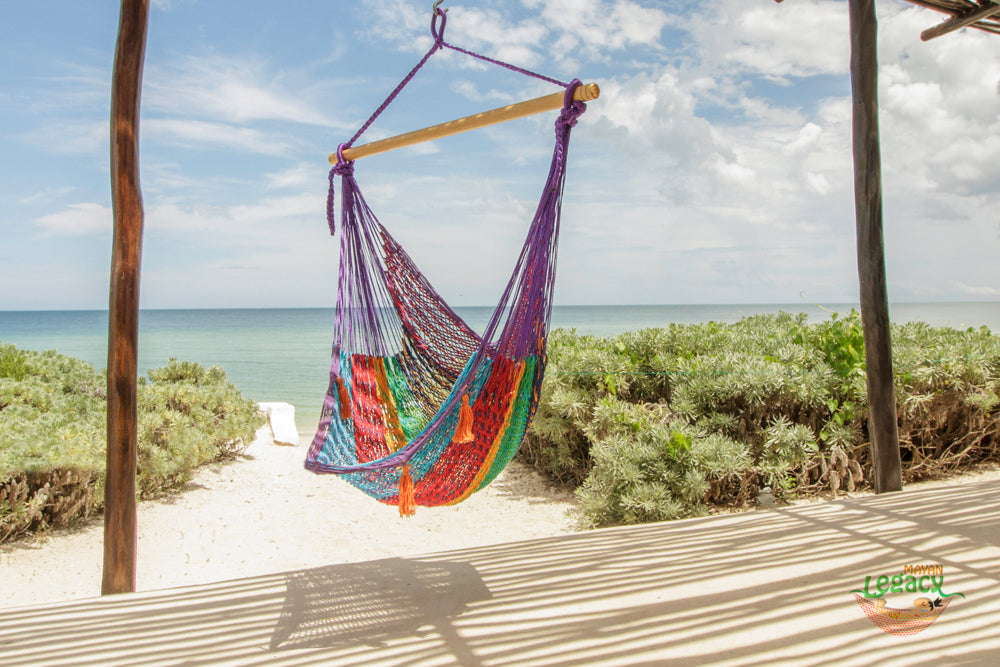 Mayan Legacy Extra Large Hammock Chair with Back Support Colorina