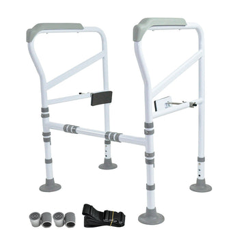 Toilet Safety Rail Standing Assist Grab Handle Adjustable Carbon Steel 150kg