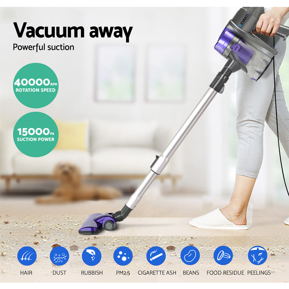 Devanti Corded Stick Vacuum 450W Handheld Mode Purple