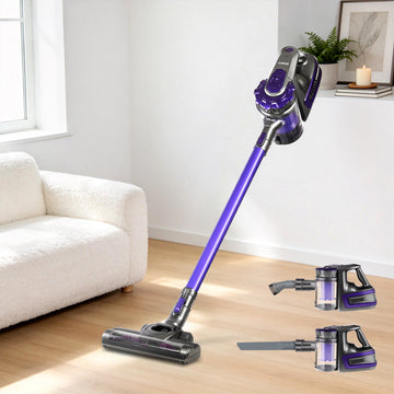 Devanti Cordless Stick Vacuum 150W Bagless HEPA Purple