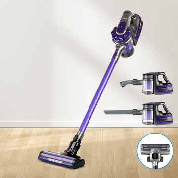 Devanti Cordless Stick Vacuum 150W with Roller Head HEPA Purple