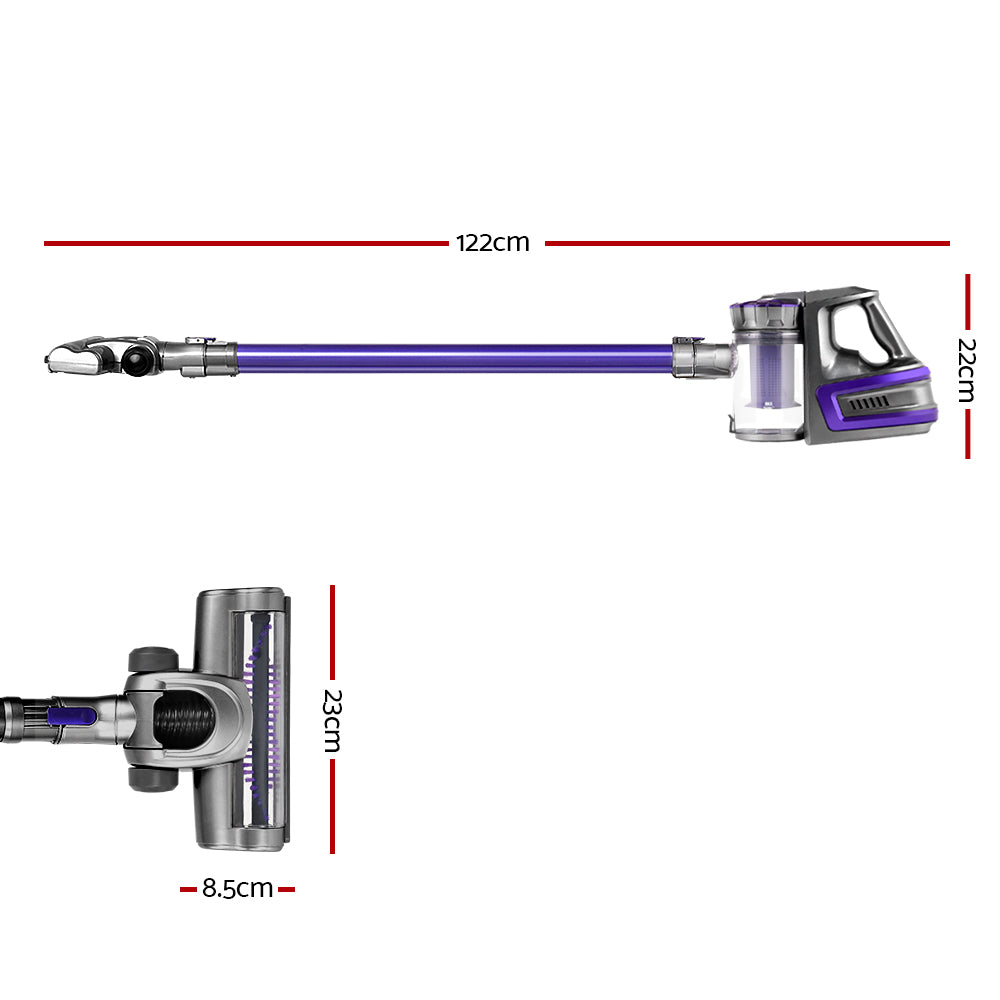 Devanti Cordless Stick Vacuum HEPA Filter Purple