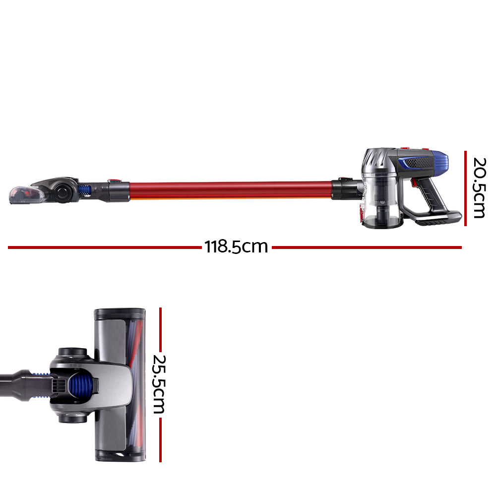 Devanti Cordless Stick Vacuum 150W HEPA Red