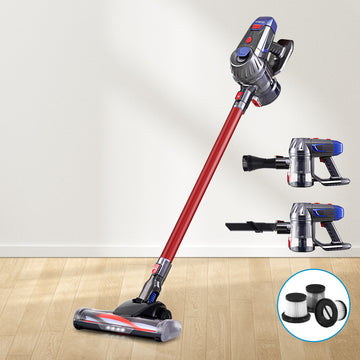Devanti Cordless Stick Vacuum 150W HEPA Red