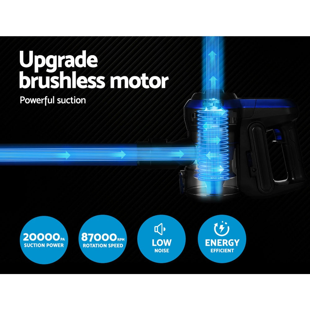 Devanti Cordless Stick Vacuum 250W Blue