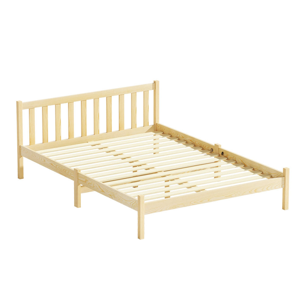 Artiss Wooden Oak Double Bed Frame 300kg