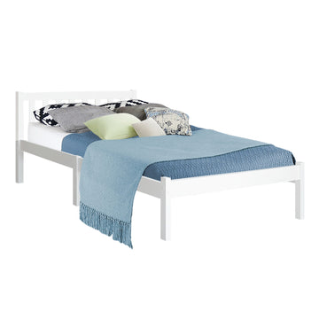 Artiss Sofie Wooden King Single Bed Frame White