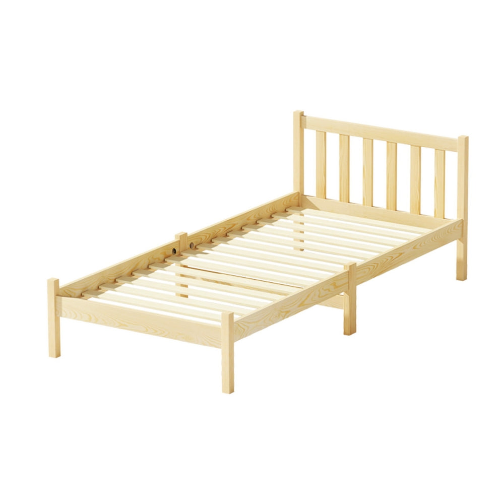 Artiss Sofie Wooden Bed Frame Single Oak Pine