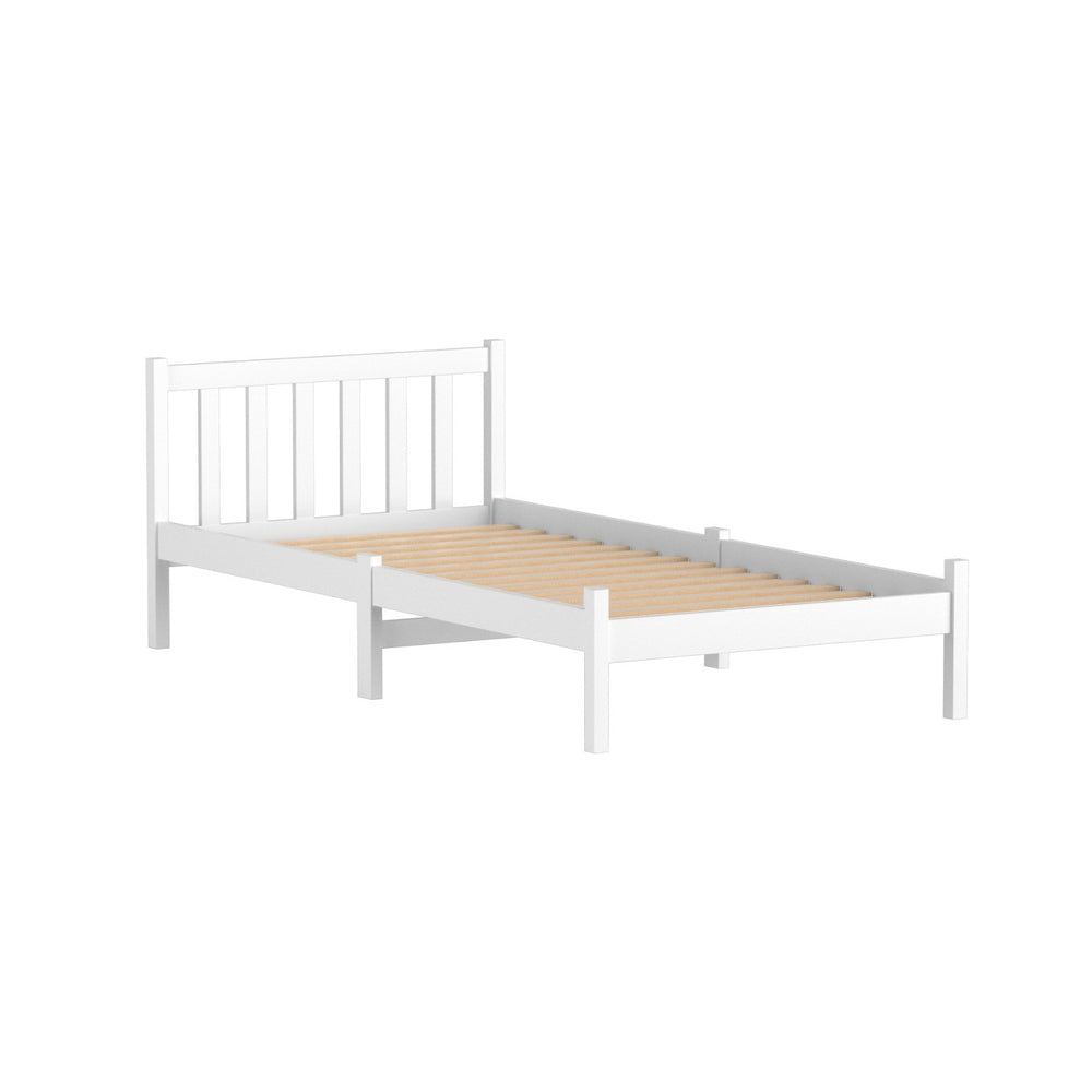 Artiss Sofie Wooden Single Bed Frame White