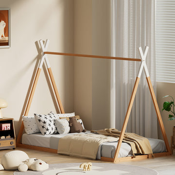 Artiss Enid Kids House Bed Frame Single Oak