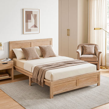 Artiss Scandinavian Wooden Bed Frame with Headboard King Single