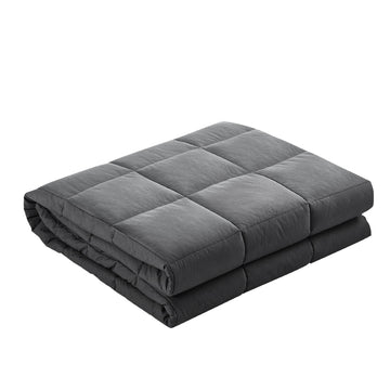 Giselle Bedding Weighted Blanket 11kg Glass Beads Dark Grey