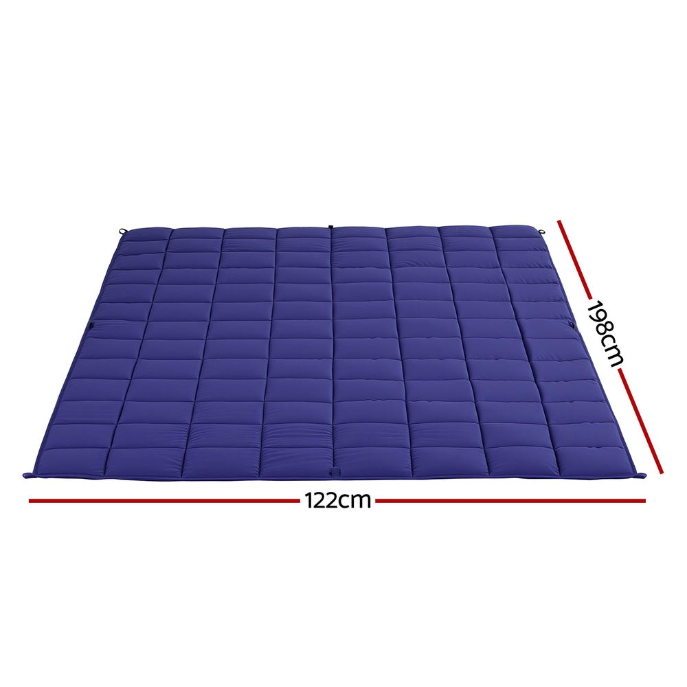 Giselle Bedding Weighted Blanket 6.8kg Kids Adults Heavy Gravity Relax Blue