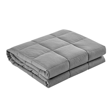 Giselle Bedding Weighted Blanket 7kg Glass Beads Light Grey