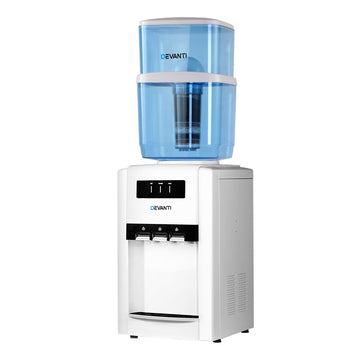 Devanti Water Dispenser 22L 3-Tap Hot Cold Room Temp White