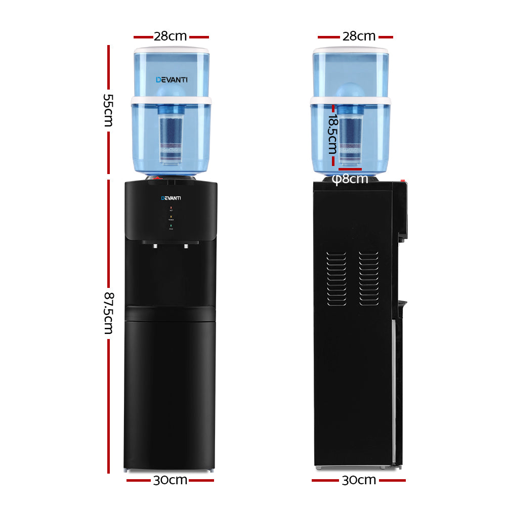Devanti Water Cooler Dispenser with 7-Stage Filter 22L Black