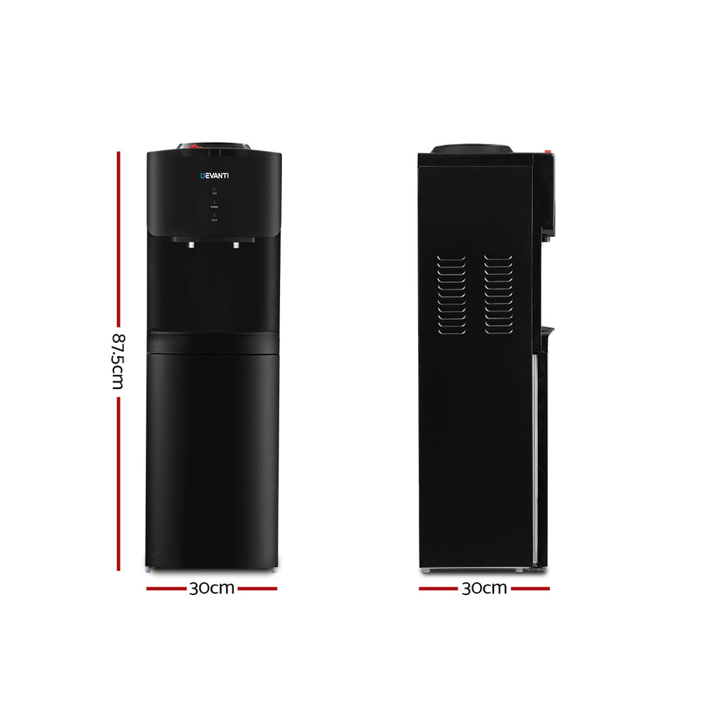 Devanti Water Cooler Dispenser Hot & Cold Child Lock Black