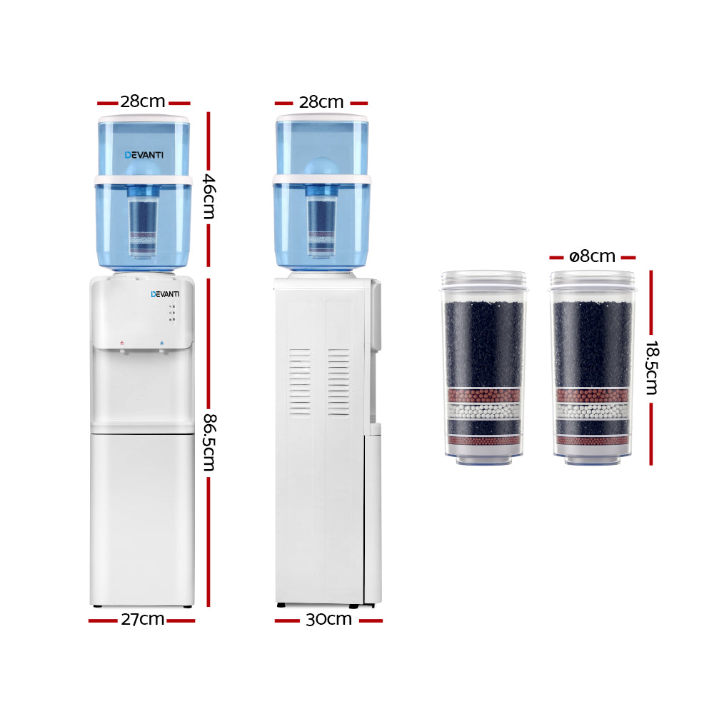 Devanti Water Cooler Dispenser 7-Stage Filtration 22L with 2 Replacement Filters