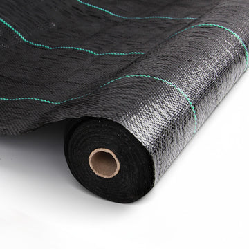 Instahut Weed Mat Roll 2m x 50m 110GSM Heavy Duty Black