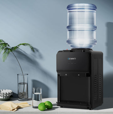 Devanti Bench Top Water Cooler Dispenser Hot Cold Black