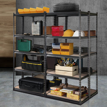 Giantz Heavy Duty Garage Shelving Rack Steel 5 Tier 200kg Charcoal
