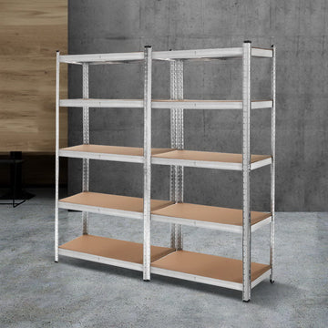 Giantz Heavy Duty Garage Storage Shelf 200kg Silver Steel