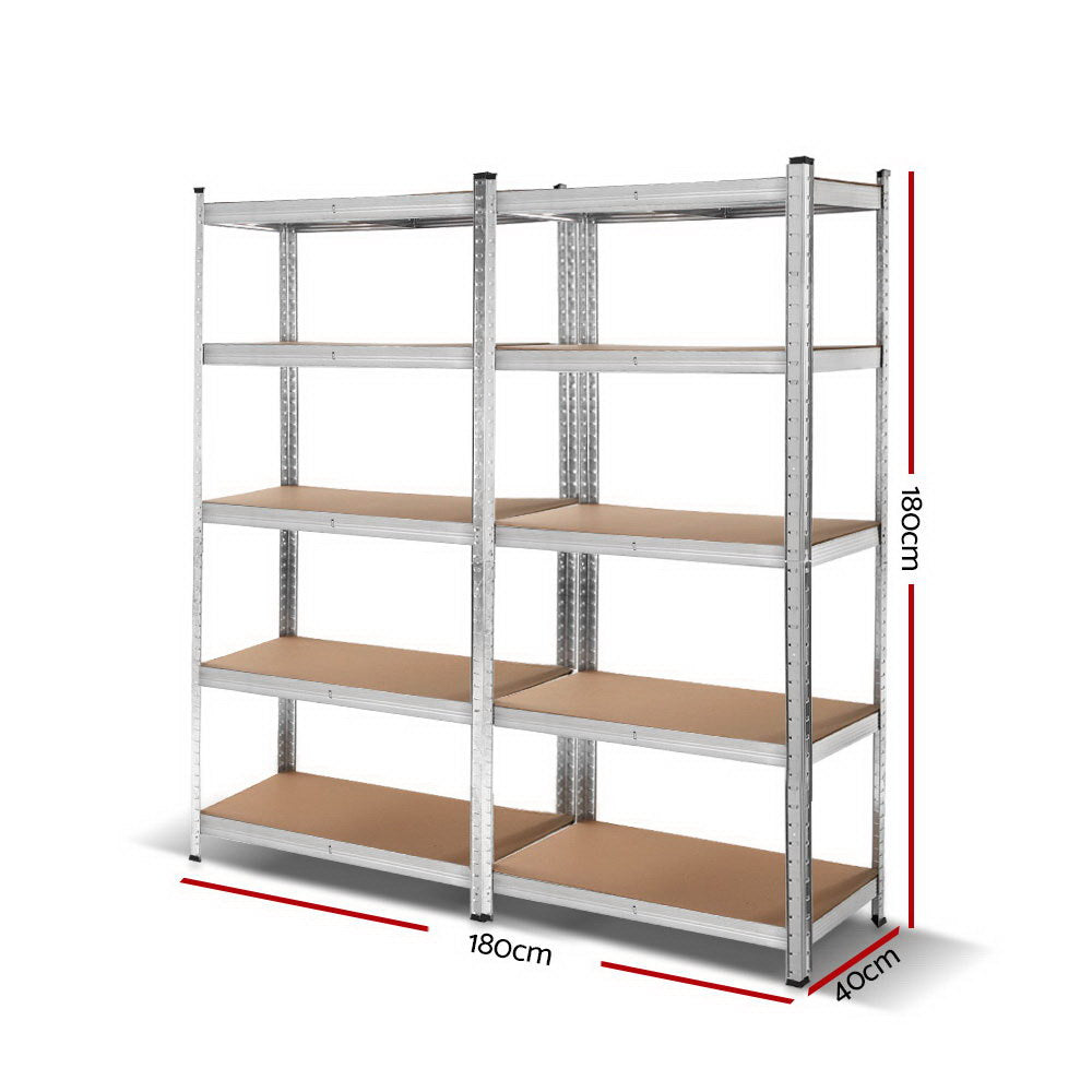 Giantz Heavy Duty Garage Storage Shelf 200kg Silver Steel
