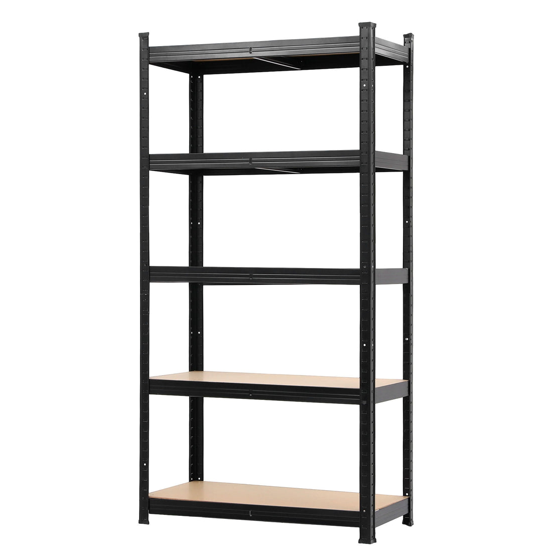 Giantz Garage Steel Shelving Rack 5-Tier 250kg Capacity 1.6X0.8m Black