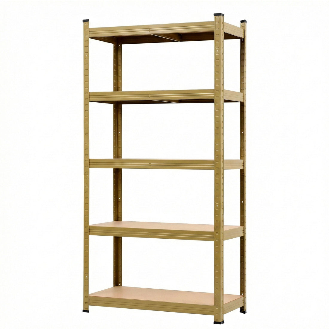 Giantz Garage Steel Shelving Rack 5-Tier 250kg Capacity 1.6X0.8m Yellow