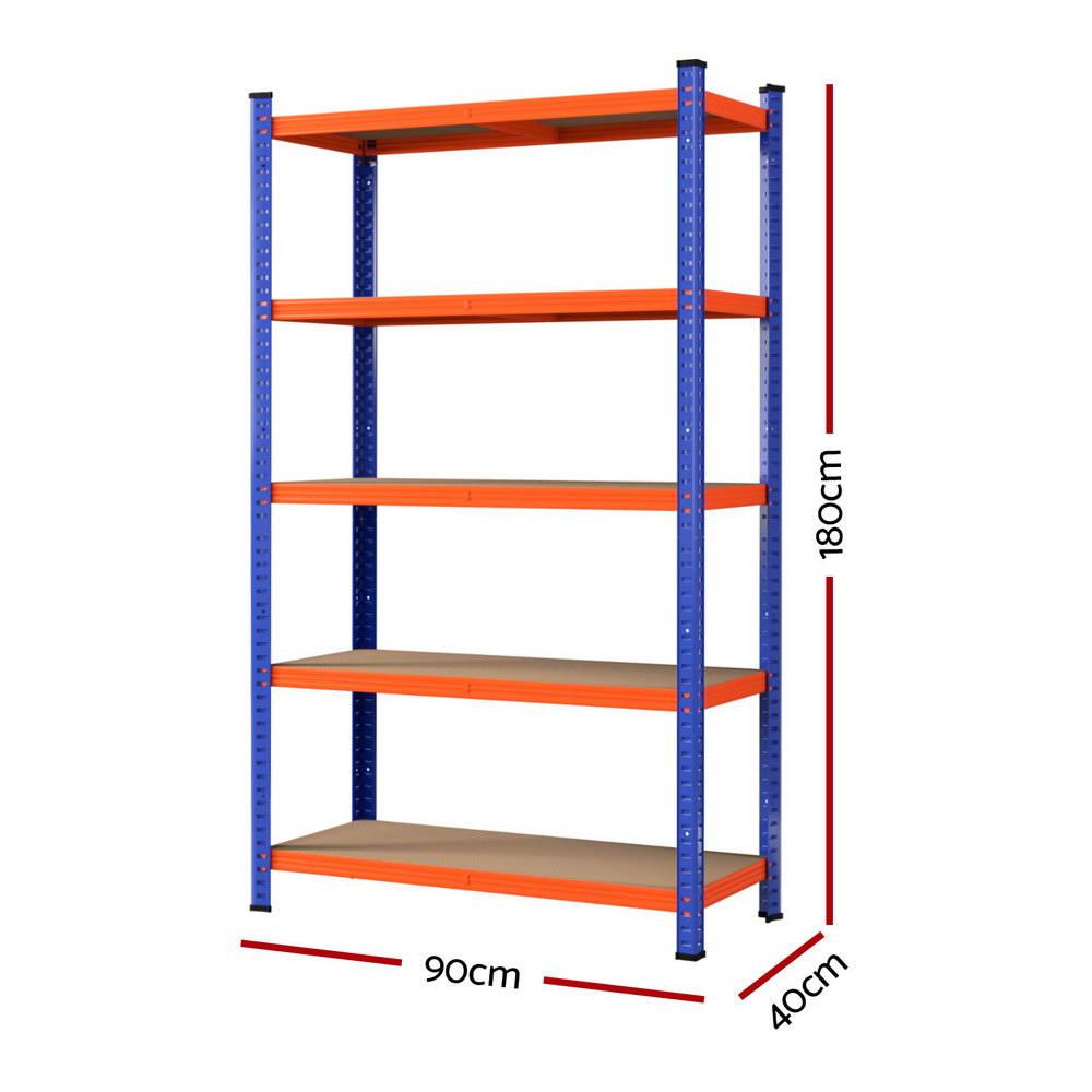 Giantz Heavy Duty Garage Storage Shelving Rack 5 Tier 200kg Per Shelf 180cm