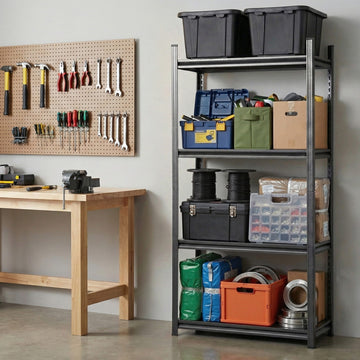 Giantz Garage Steel Shelving Rack 4-Tier 200kg Capacity 1.8X0.9m Black