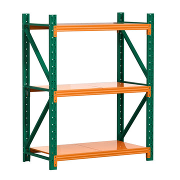 Giantz Heavy Duty Garage Shelving Rack 200kg Capacity 1.5M Black Steel