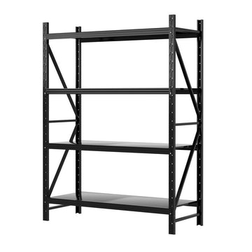 Giantz Garage Storage Rack Heavy Duty Industrial Steel 2m Black