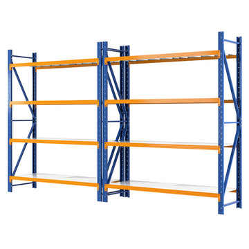 Giantz Garage Shelving Rack Heavy Duty 200kg Steel 4M 2.4M