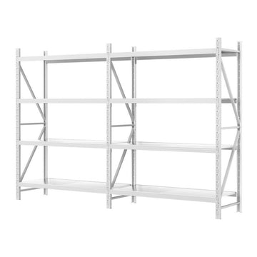 Giantz Garage Shelving Rack Heavy Duty 200kg Steel 3M White