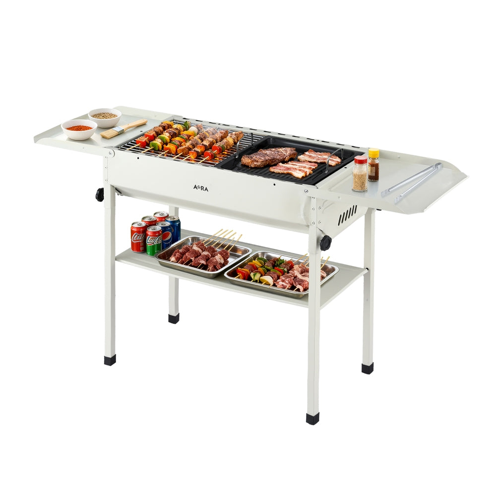 Grillz Portable Electric BBQ Grill Smokeless with Stainless Steel Racks