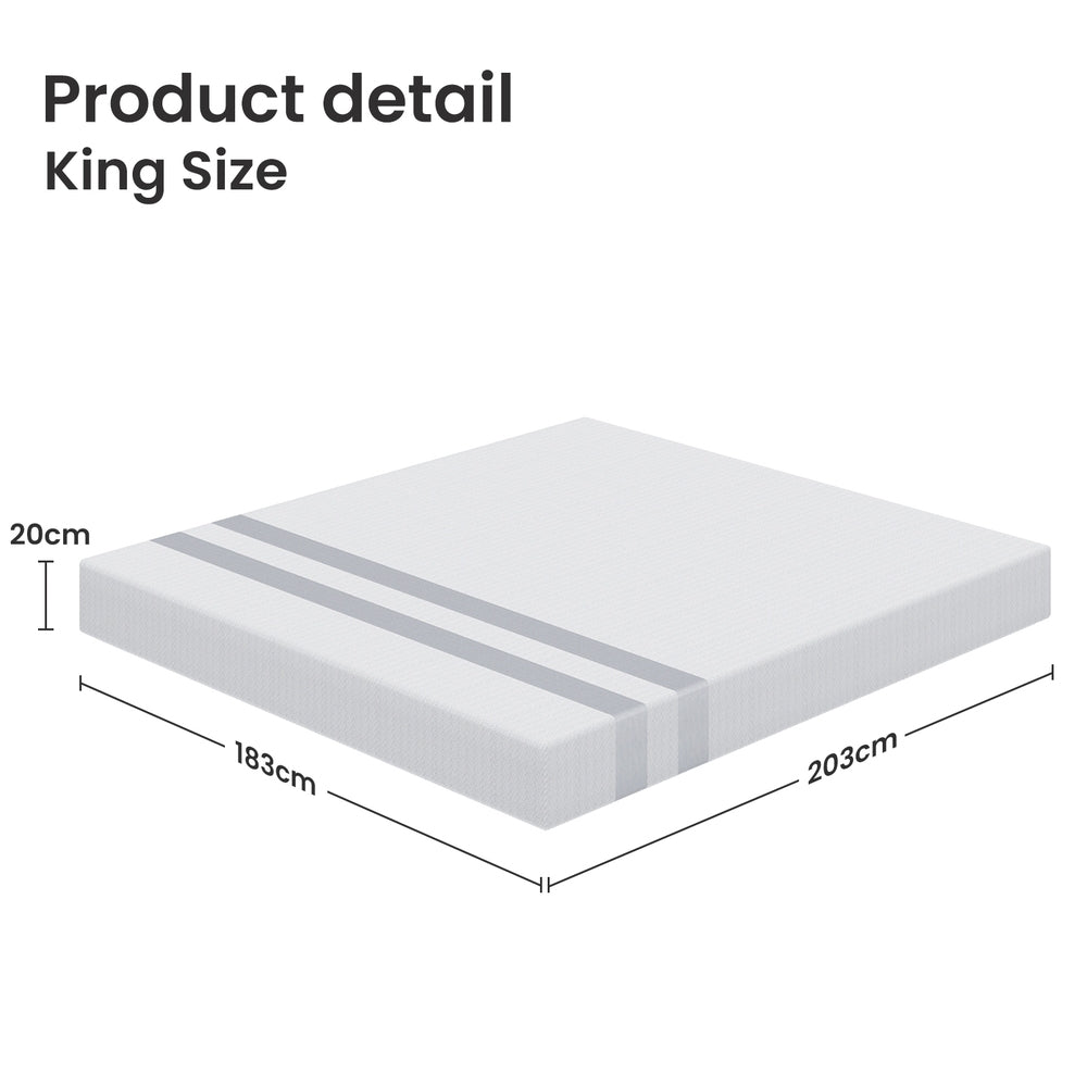 Vortaz BedStory King Gel Memory Foam Mattress for Cool Sleep Support