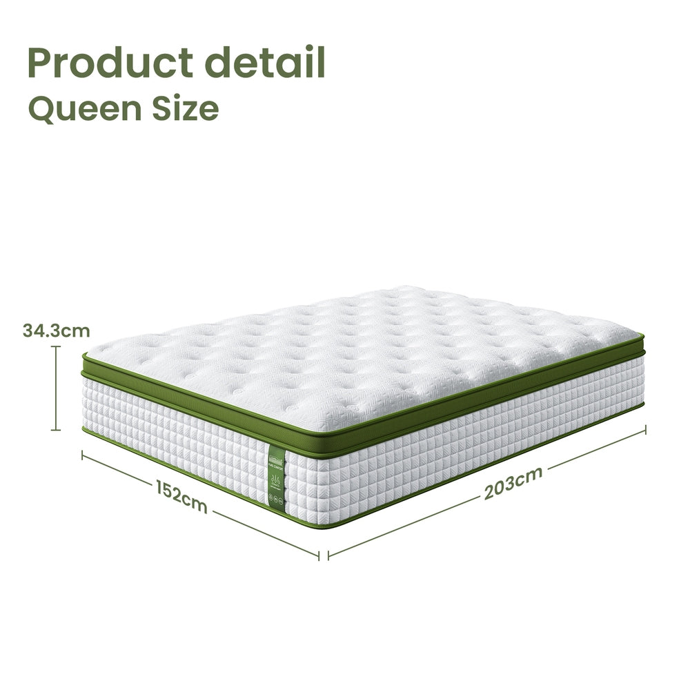 Vortaz BedStory Queen Latex Hybrid Mattress for Pressure Relief and Cool Sleep
