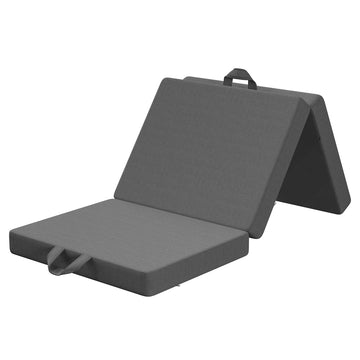 BedStory Folding Mattress with Washable Cover Firm Support 190x80cm Gray