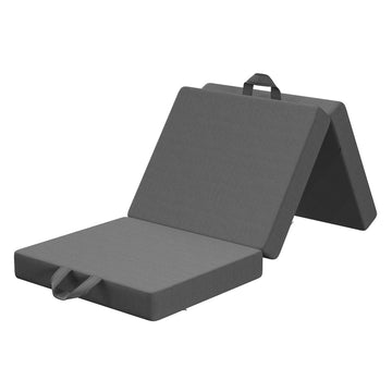 BedStory Folding Mattress with Washable Cover Firm Support 180x70cm Gray