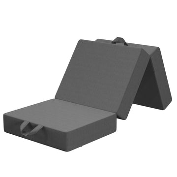 BedStory Folding Mattress 15cm Firm Support 180x70cm Gray