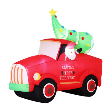 Jingle Jollys Christmas Inflatable Truck LED Illuminated 1.6M